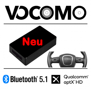 Bluetooth Musik Interface & Freisprechanlage mit aptX™ HD für Volkswagen, Skoda, Seat Version mit AUX